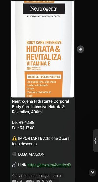 Print oferta Neutrogena no grupo